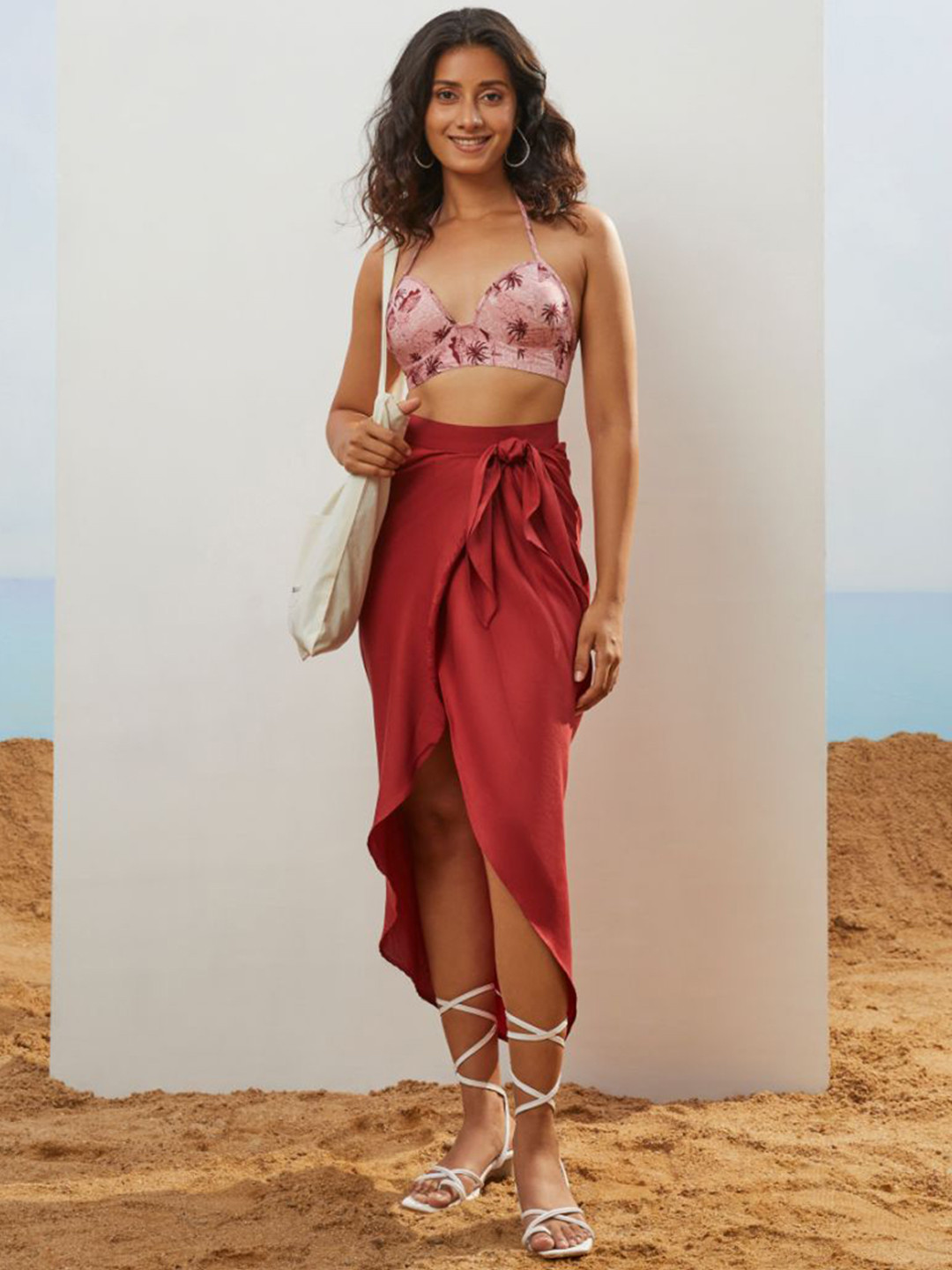 

CMGE Effortless Ready-To-Wear Casual Sarong, Red