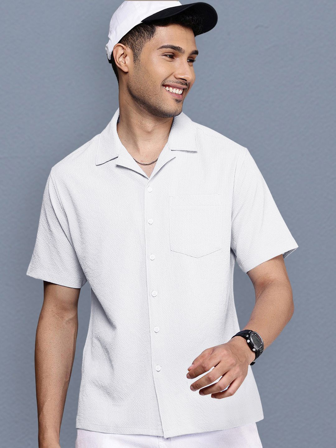 

Moda Rapido Men Standard Casual Shirt, White