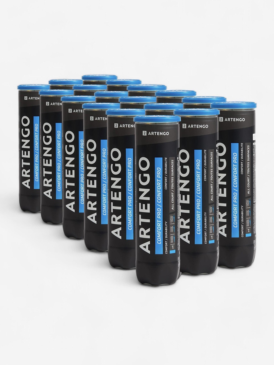 

Artengo By Decathlon Set Of 72 Rubber Tennis Balls, Yellow