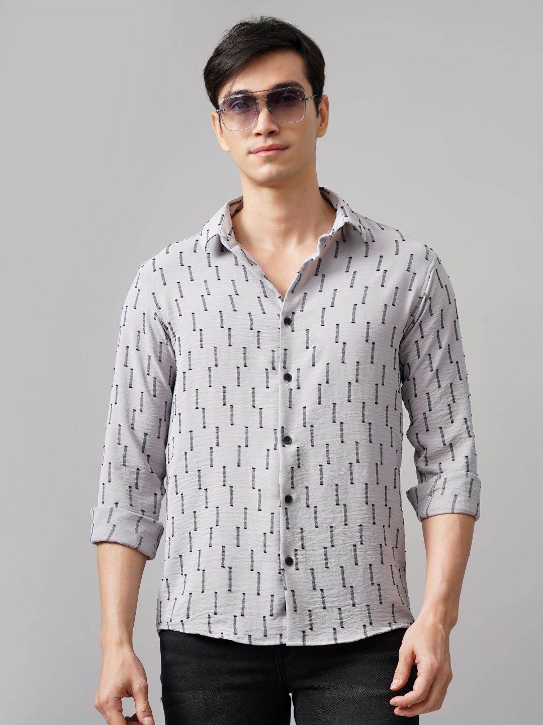 

PAUL STREET Men Standard Slim Fit Opaque Casual Shirt, Grey
