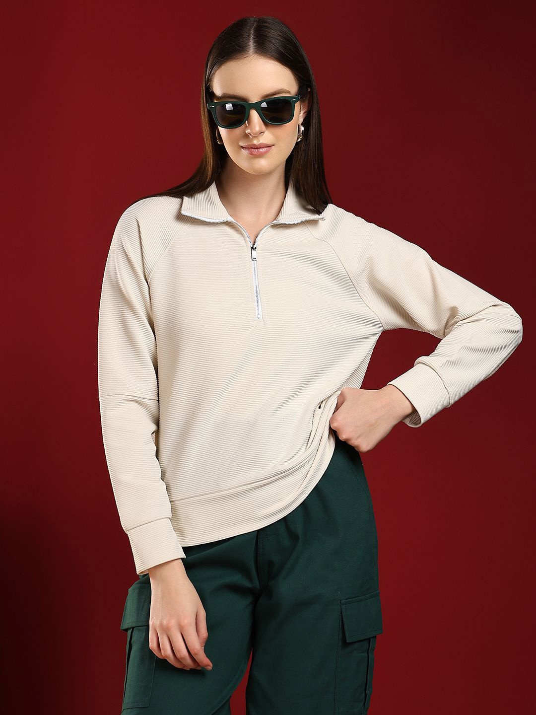 

Kotty Women Sweatshirt, Cream