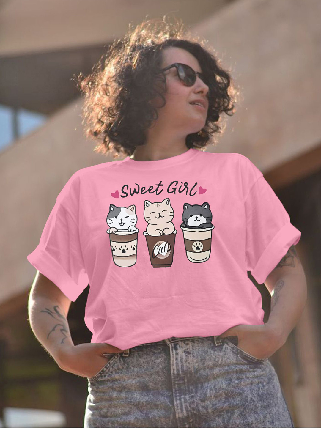 

Moda Rapido Women Printed T-shirt, Pink