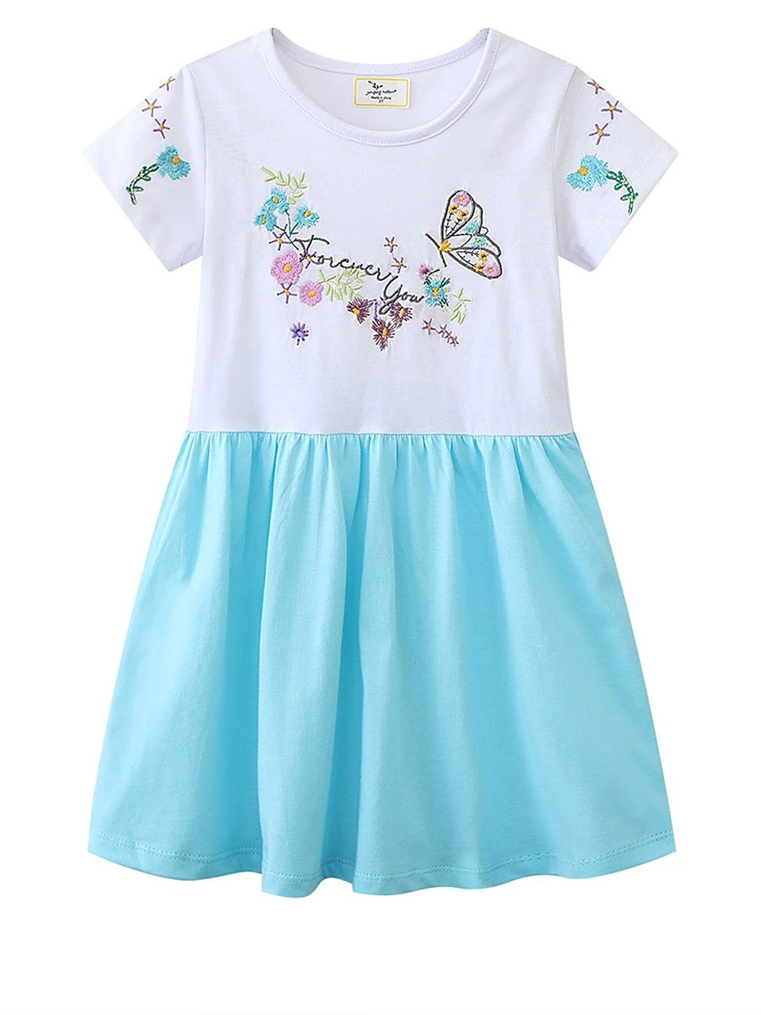 

LULU & SKY Girls Printed Nightdress, Blue