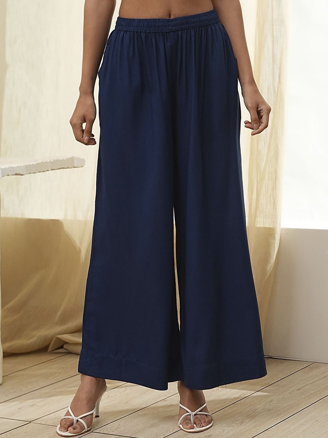 

Biba Women Palazzos, Navy blue