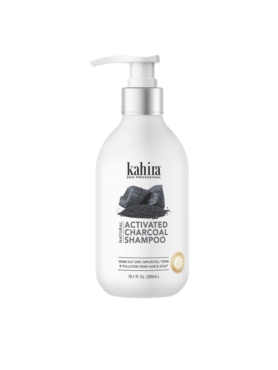 

kahira Activated Charcoal Shampoo For Deep Cleansing & Detox - 300 ml, White