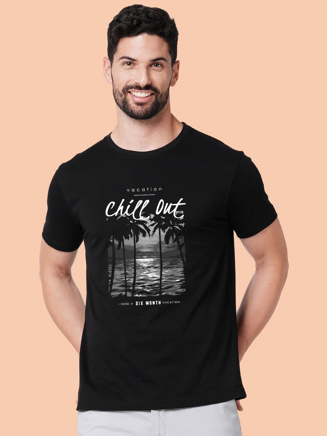

Wear Your Opinion Men Graphic Printed Round Neck Cotton T-shirt, Black