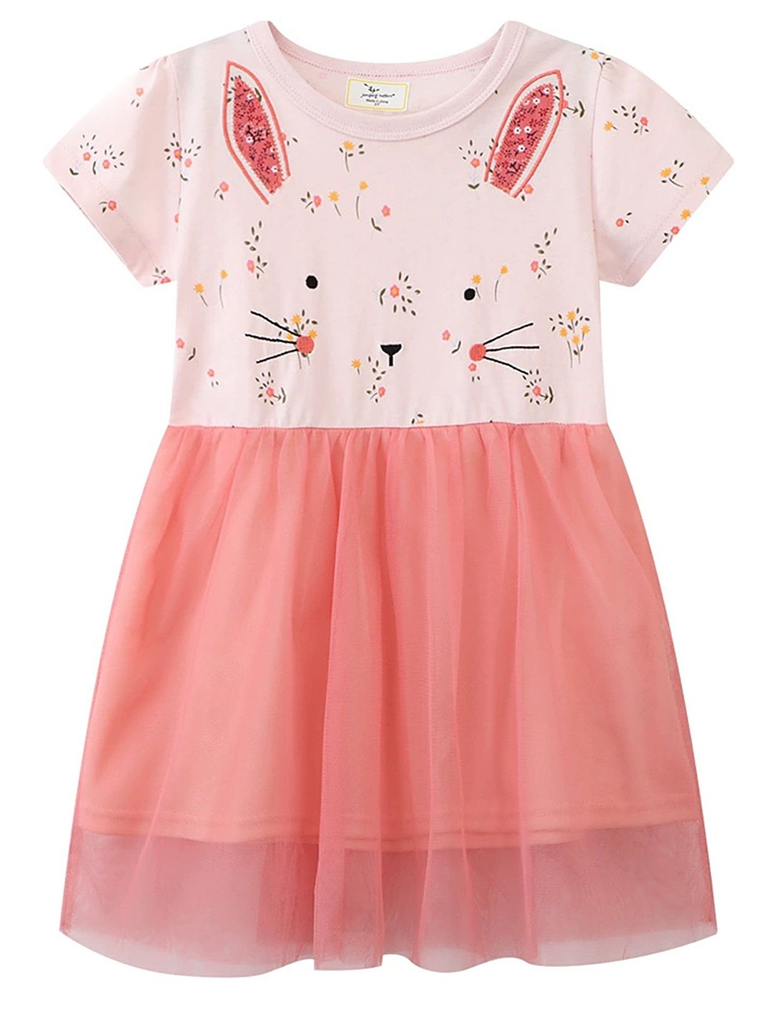 

LULU & SKY Girls Printed Nightdress, Pink