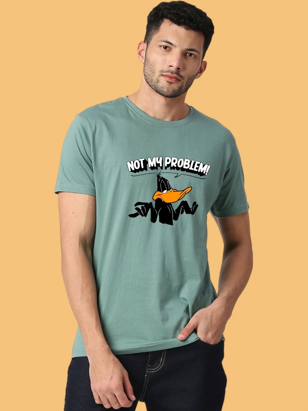

Wear Your Opinion Men Graphic Printed Round Neck Cotton T-shirt, Sea green