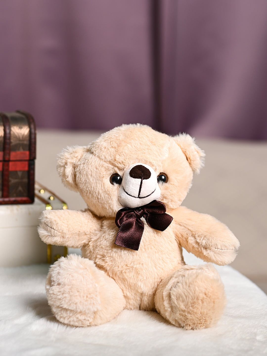 

MARKET99 Teddy Bear with Neck Bow, Brown