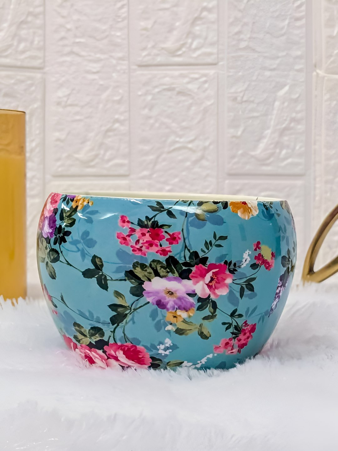 

Floral Boutique Blue And Green Floral Printed Planter