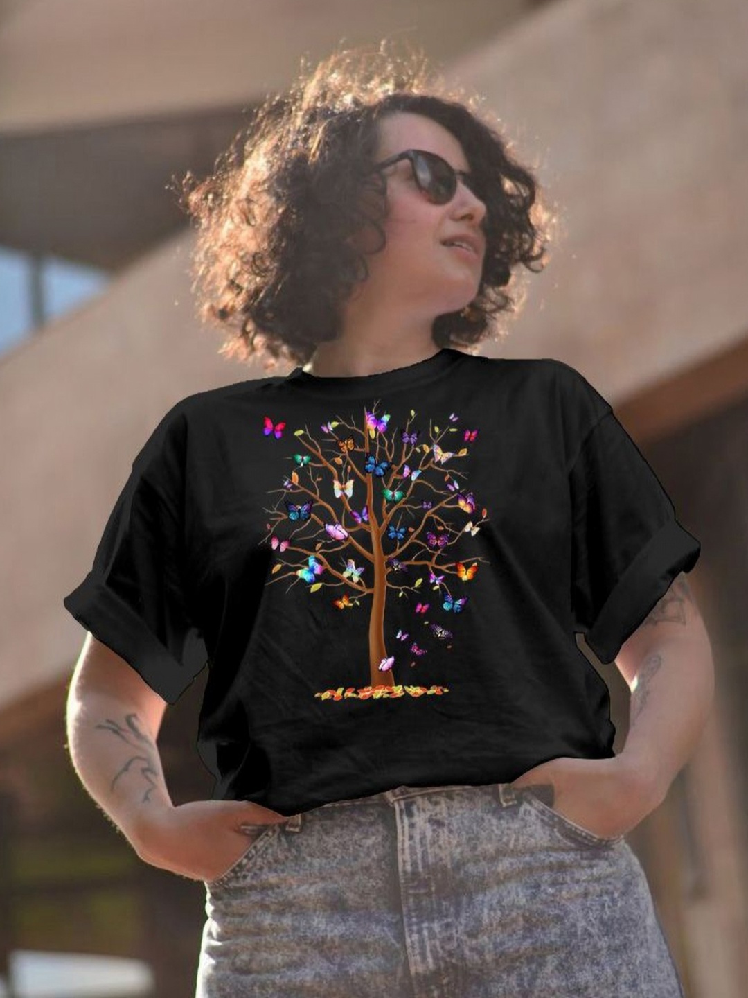 

Moda Rapido Women Printed T-shirt, Black