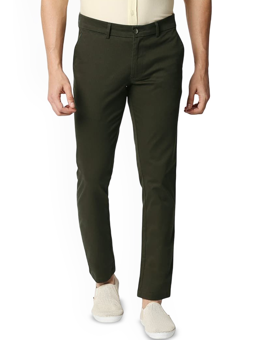 

Basics Men Comfort Trousers, Olive