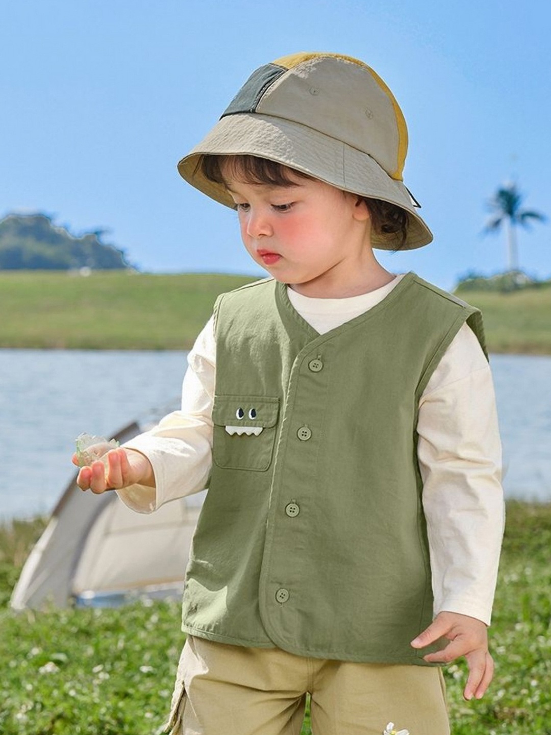 

LULU & SKY Boys Pure Cotton T-shirt, Green