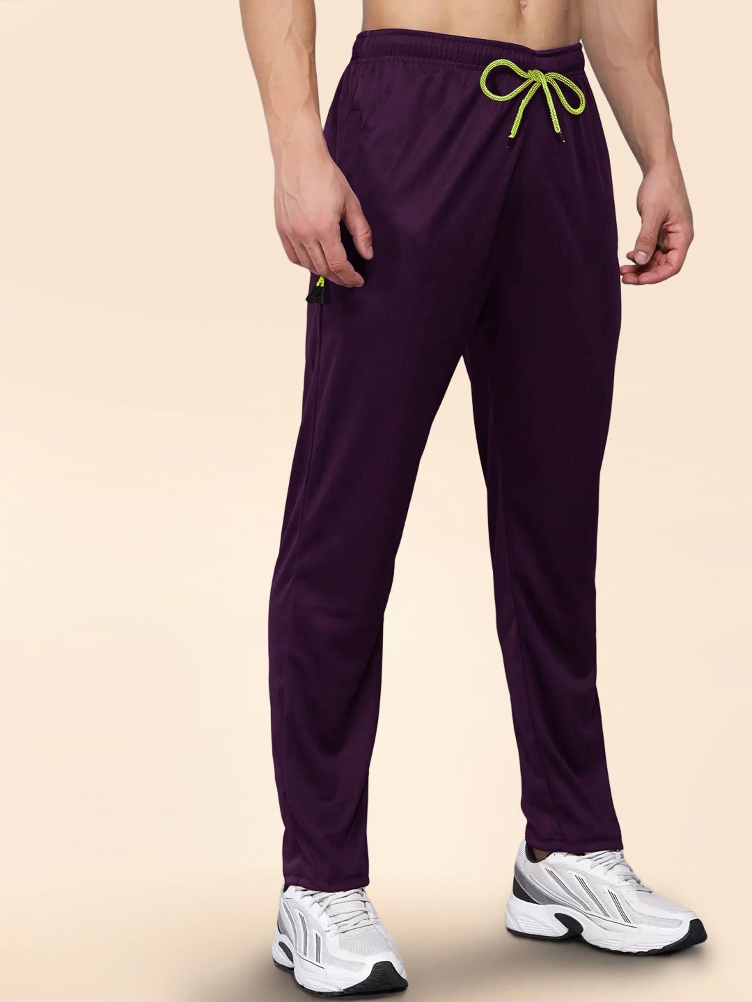 

Moda Rapido Men Relaxed-Fit Mid Rise Track Pants, Purple