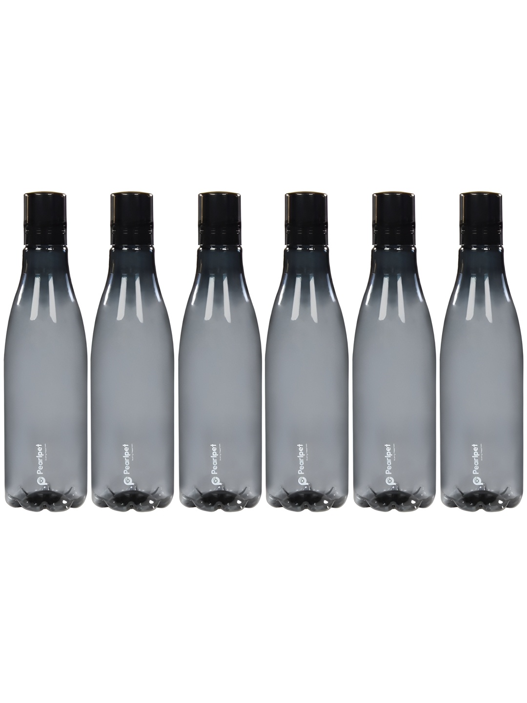 

Pearlpet Throttle Grey and Black 6 Pieces BPA-Free Water Bottles 1L Each