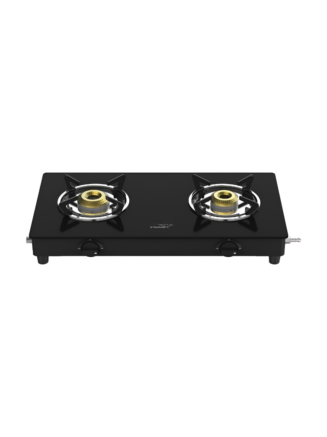 

V-Guard Black 2 Burners Glass Manual LPG Gas Stove