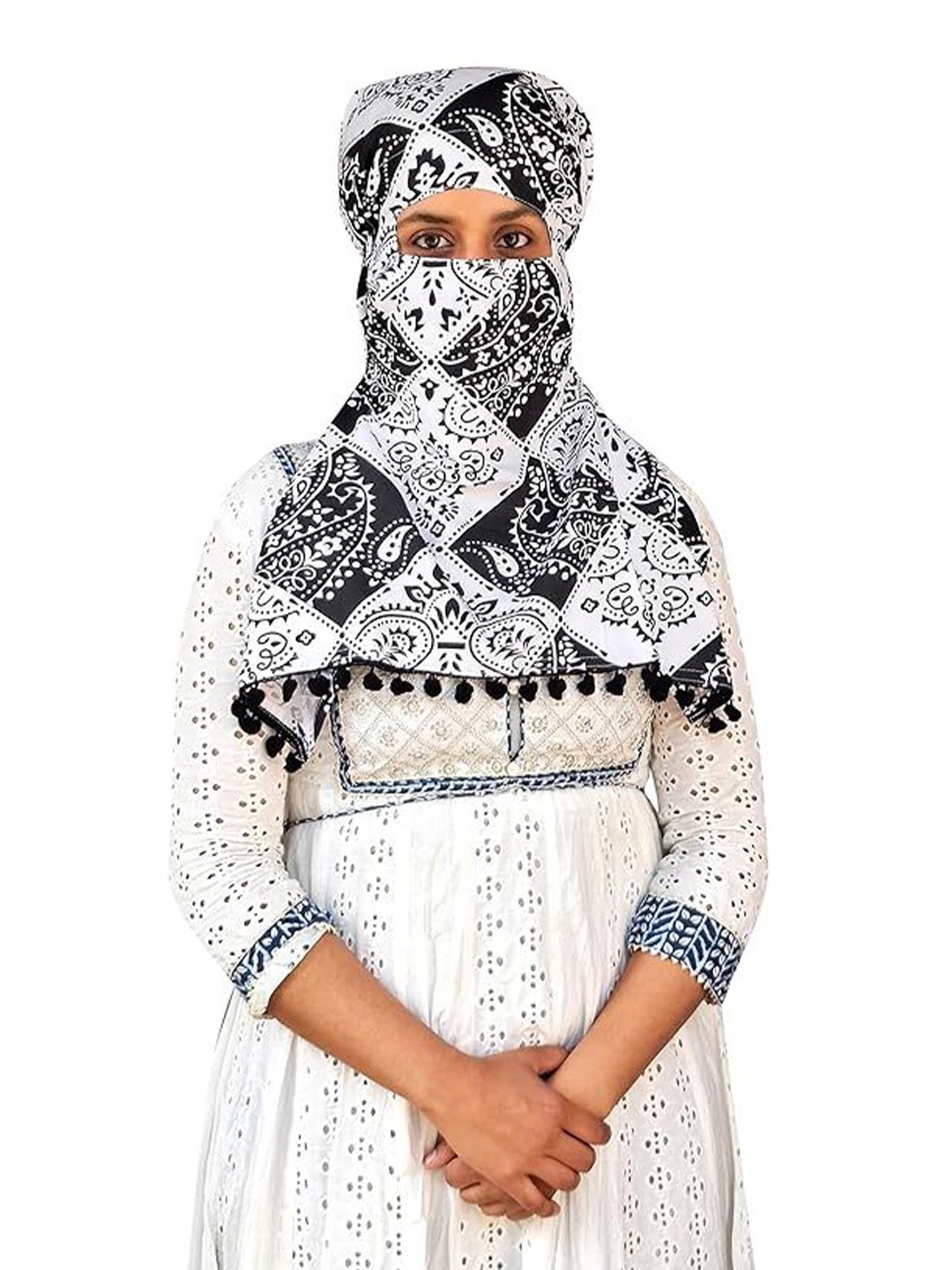 

SWITCHON Women Printed Scarf, White