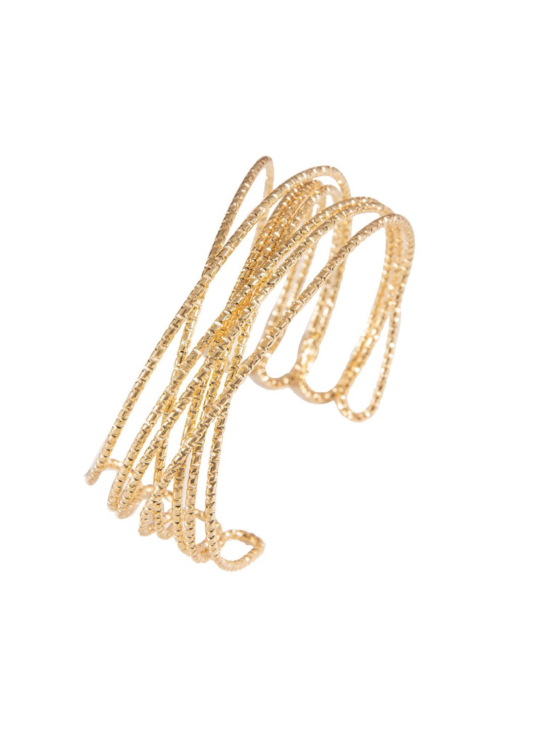 

Shining Diva Fashion Women Gold-Plated Cuff Bracelet