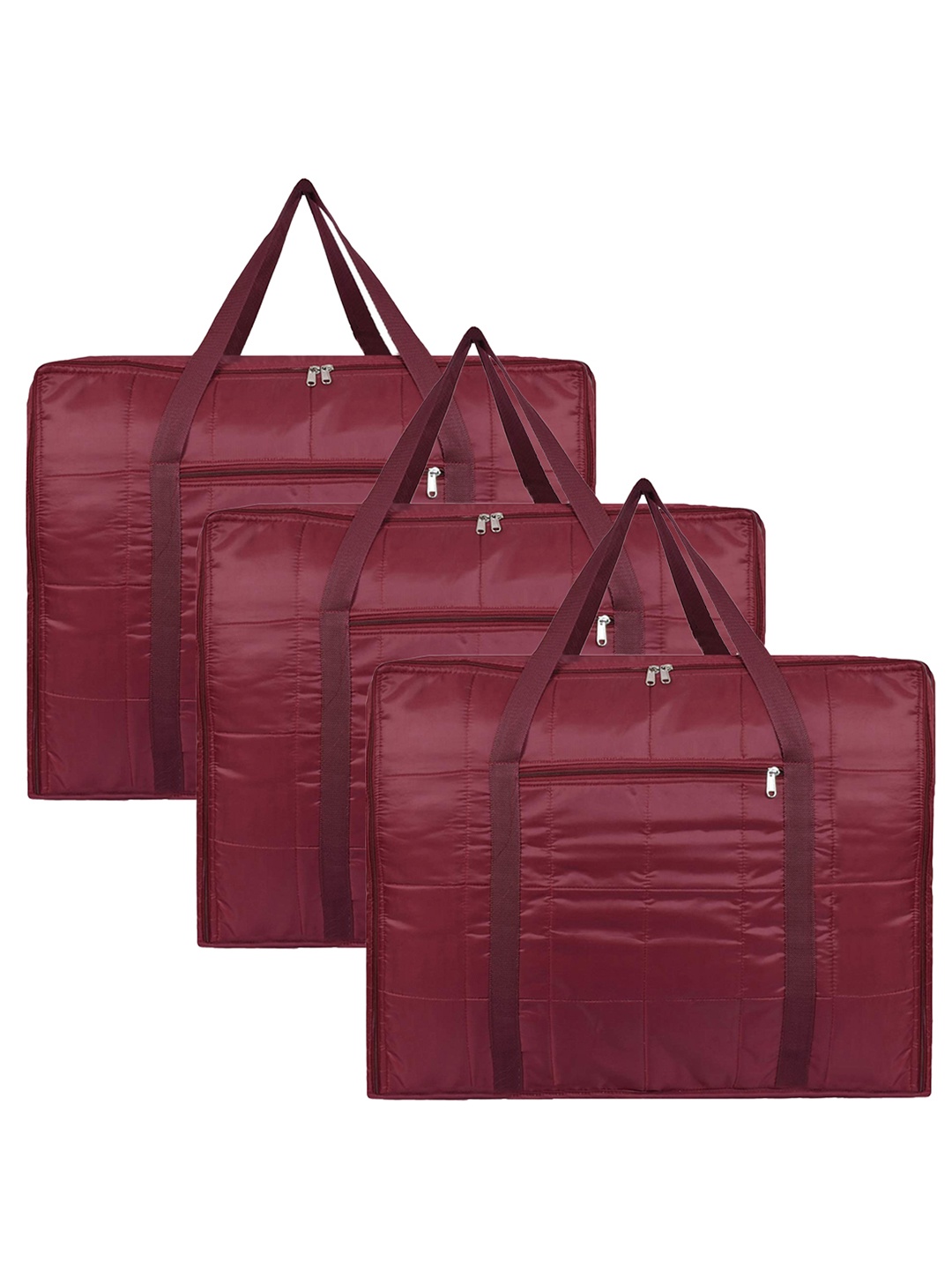 

ANKIT INTERNATIONAL Maroon Set of 3 Regular Multi-Utility Organisers