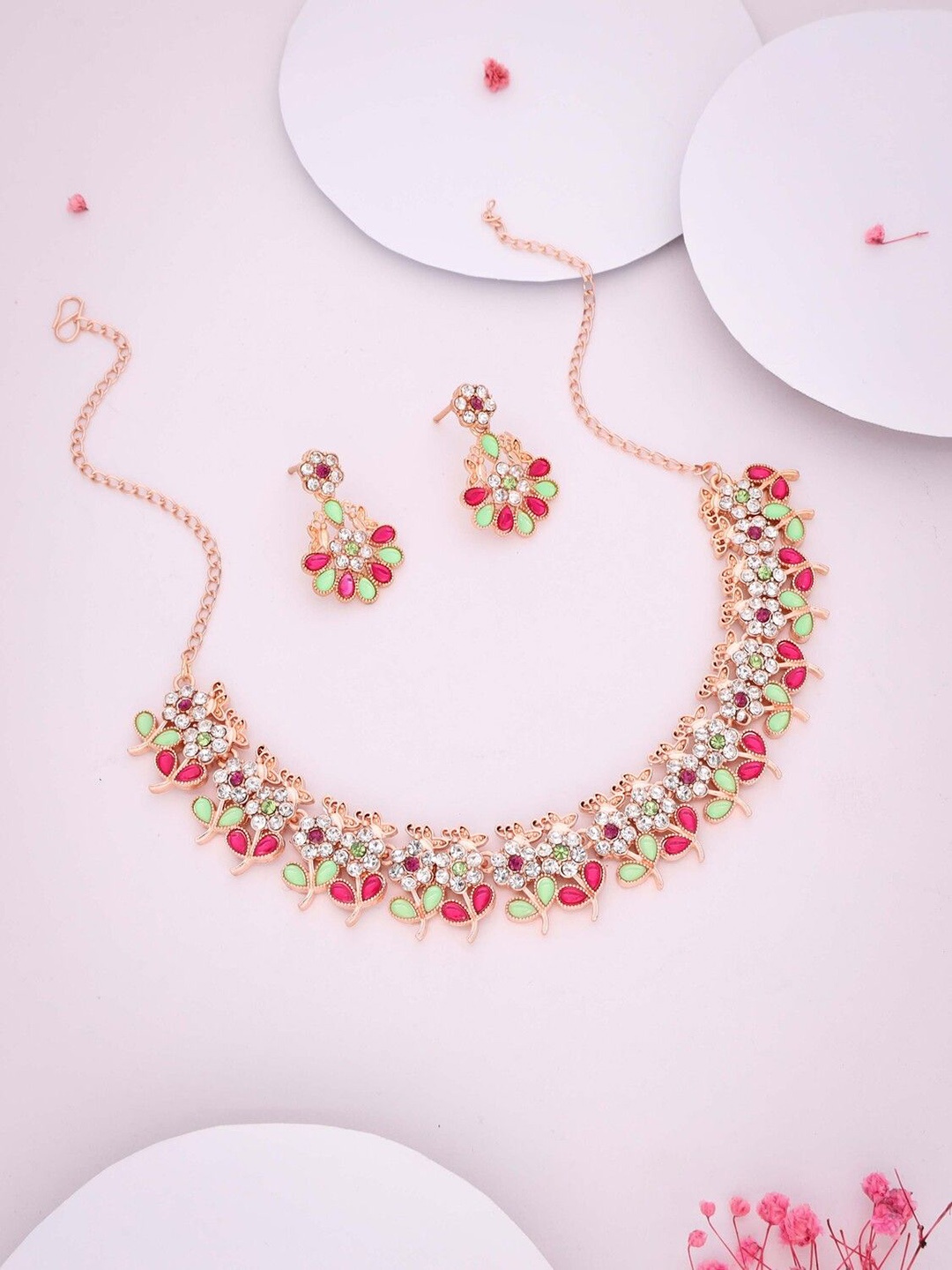 

Anouk Gold-Plated Stone-Studded Jewellery Set
