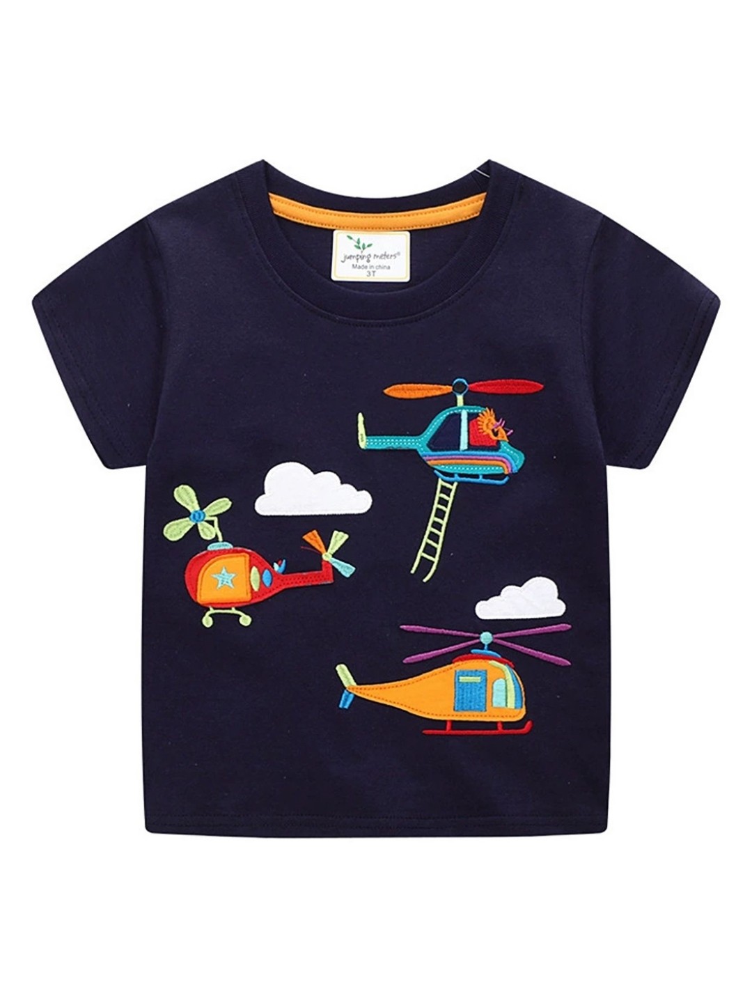 

LULU & SKY Boys Printed Applique T-shirt, Blue