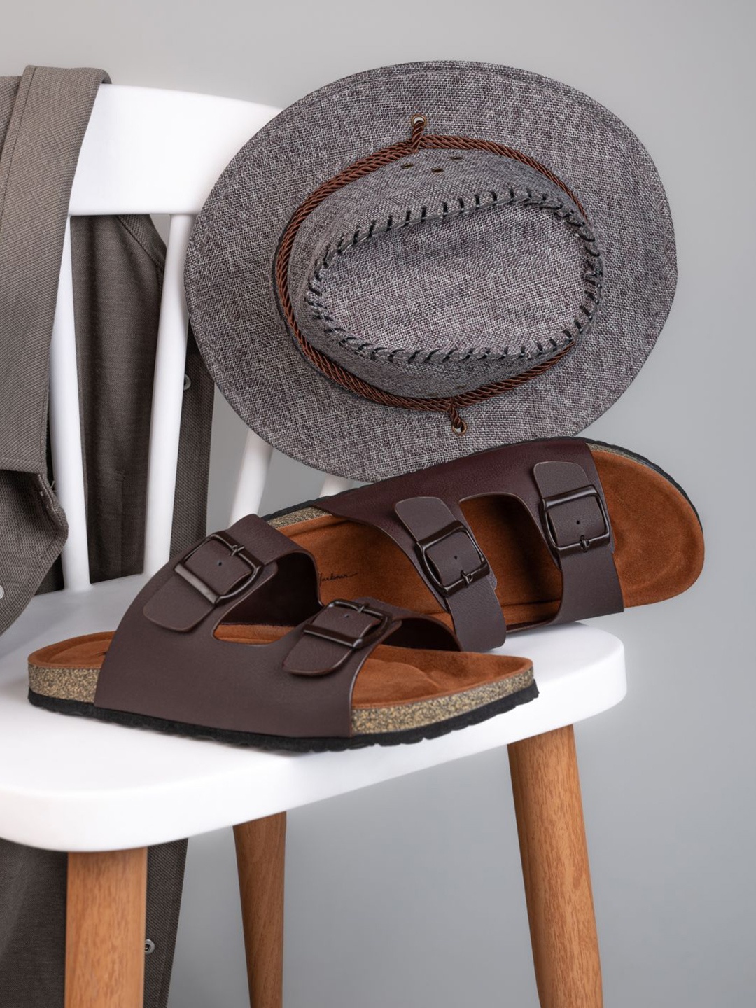 

Mast & Harbour Men Suede Comfort Sandals, Brown