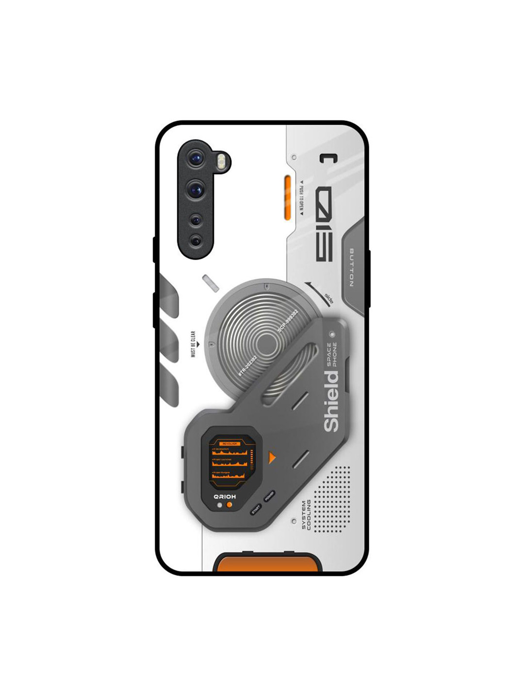 

QRIOH Liberty Cyber Printed OnePlus Nord Back Case, White