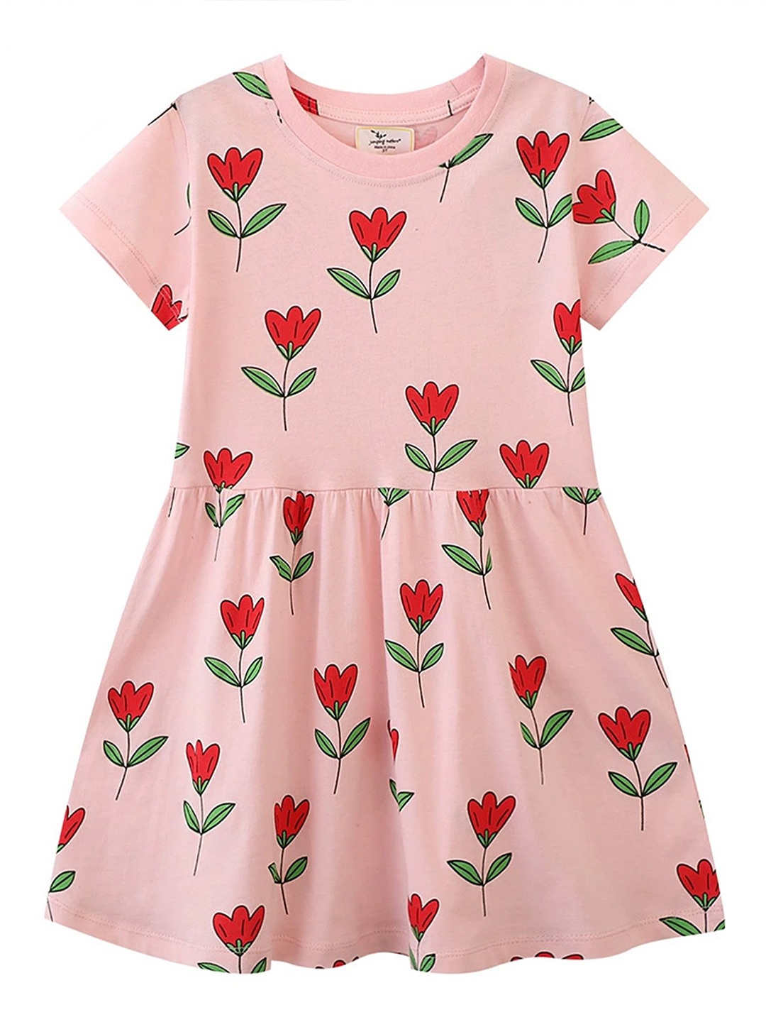 

LULU & SKY Girls Printed Nightdress, Pink