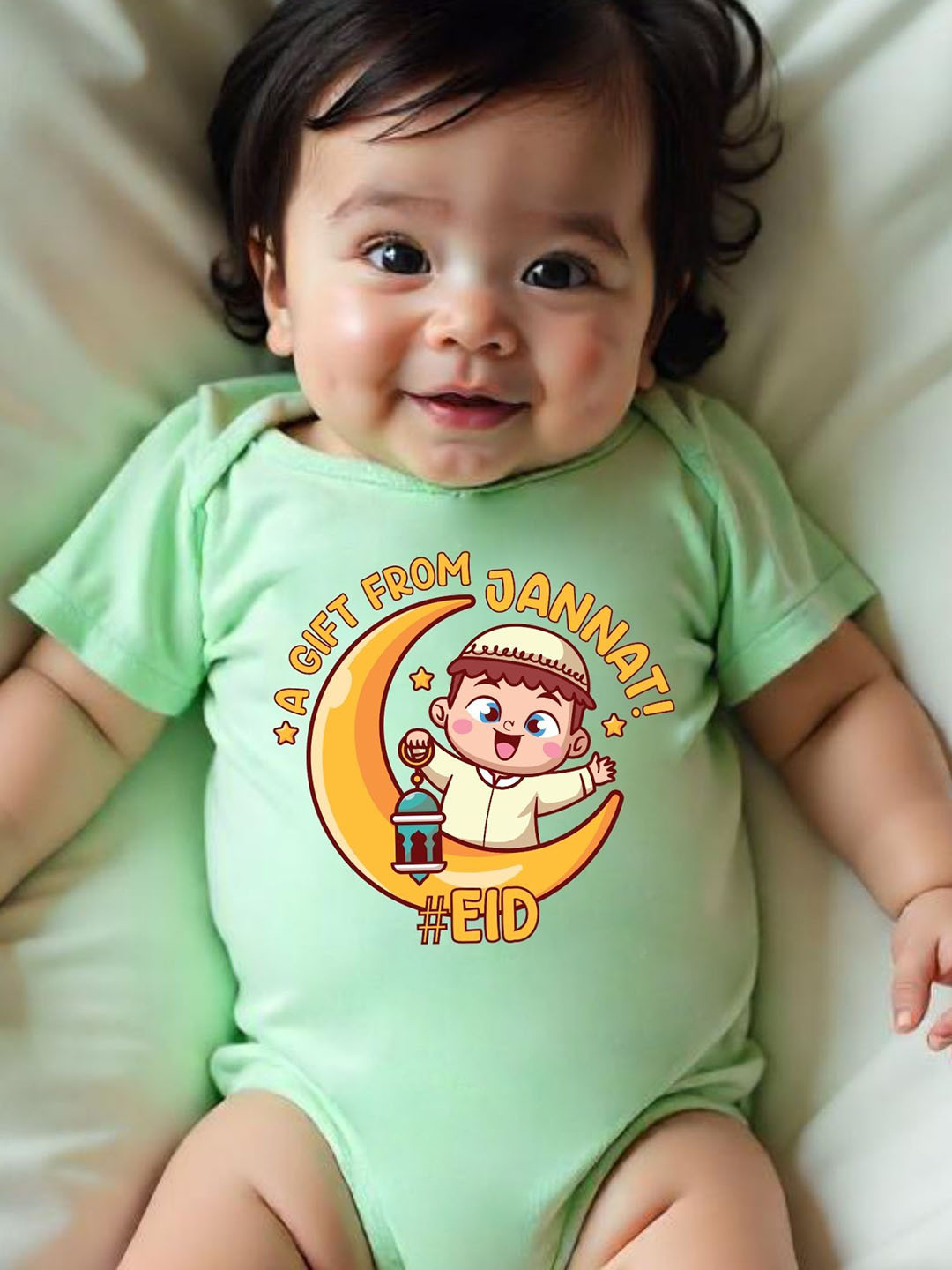 

KNITROOT Infants Printed Bodysuit, Green