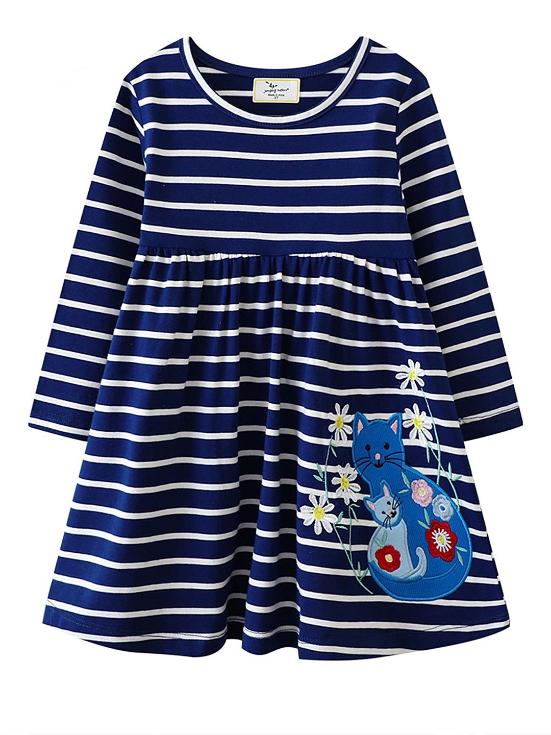 

LULU & SKY Girls Striped Nightdress, Blue