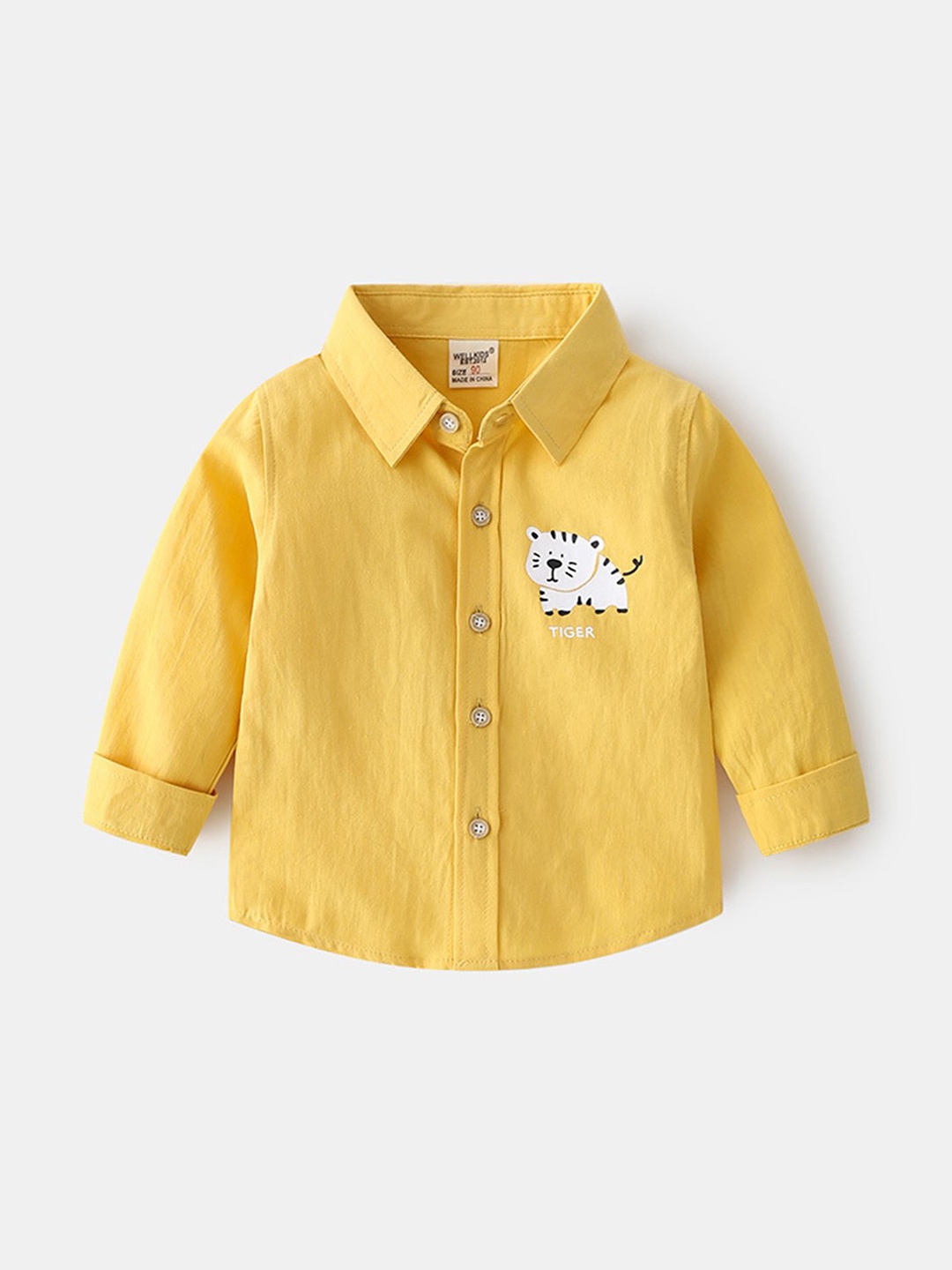 

LULU & SKY Boys Opaque Casual Shirt, Yellow