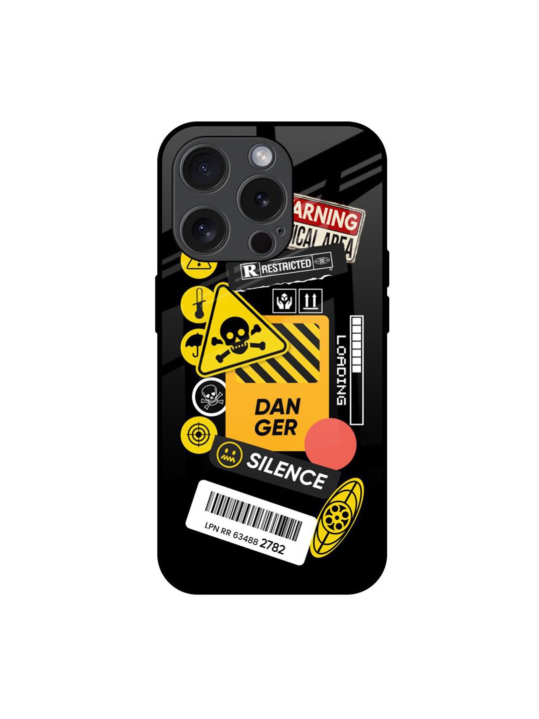 

QRIOH Typography Printed iPhone 15 Pro Back Case Mobile Accessories, Black