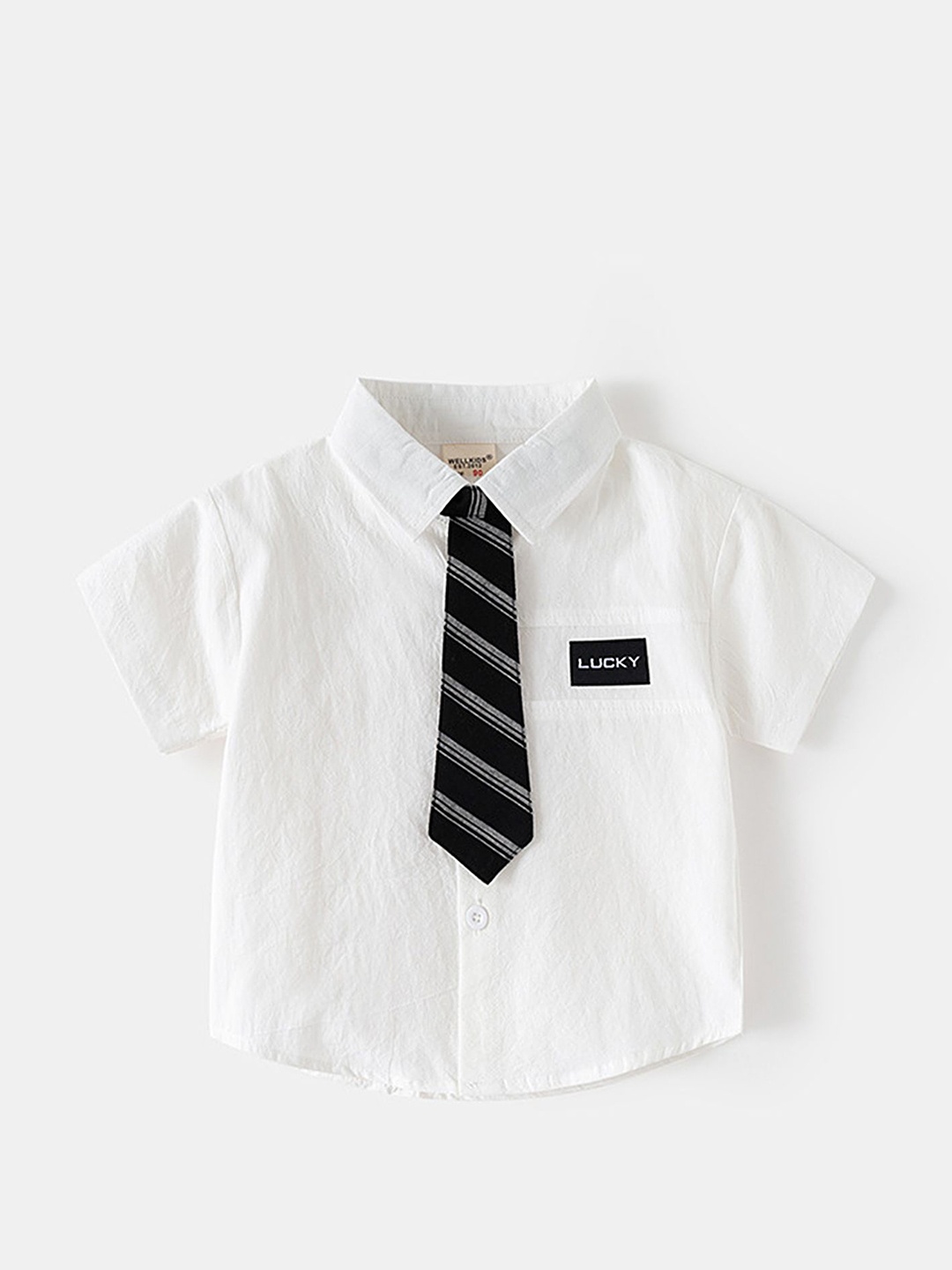 

LULU & SKY Boys Opaque Casual Shirt, White