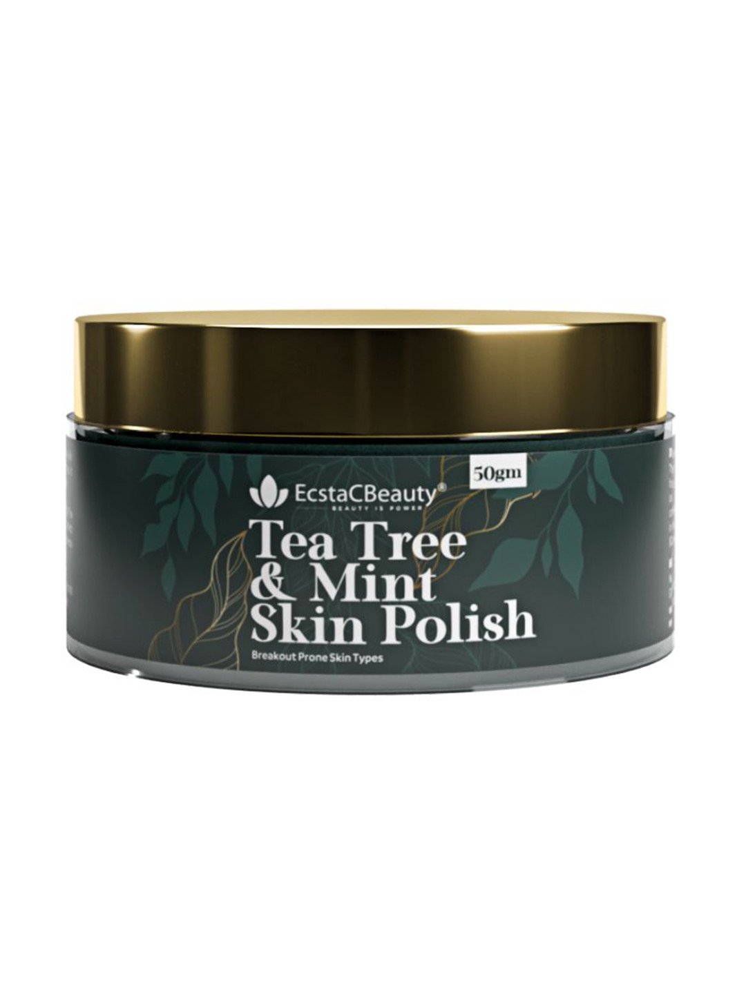 

EcstaCBeauty Tea Tree & Mint Skin Polish Sensitive Skin Anti-Acne Face Scrub - 50 g, Green