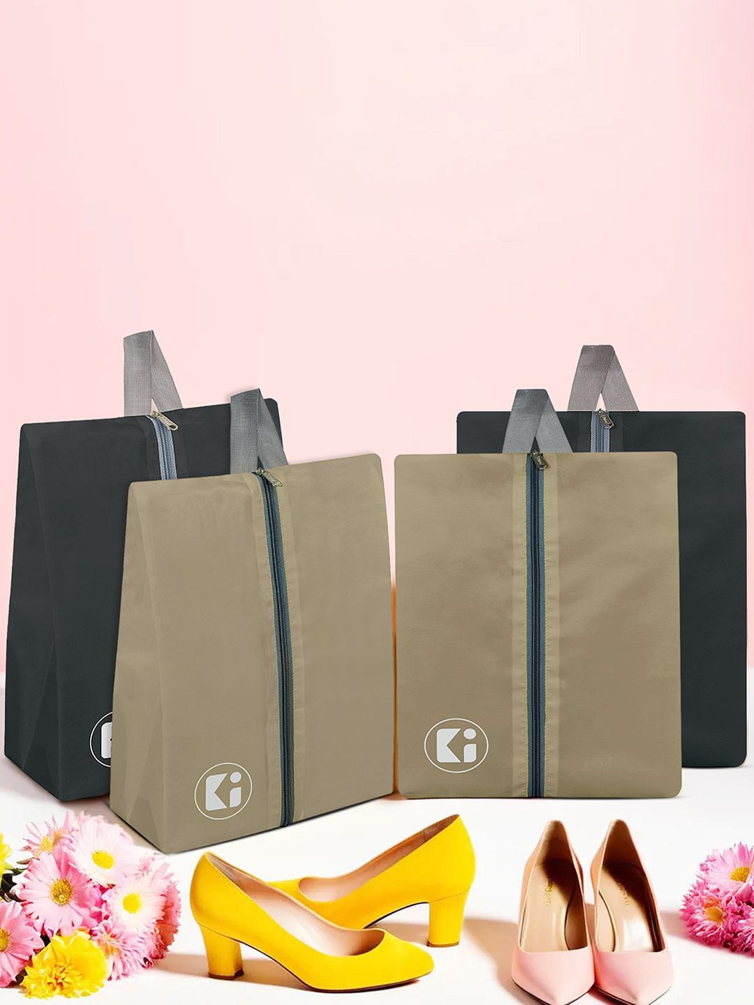 

Kuber Industries Brown 4 Pieces Water Resistant Shoes Organisers