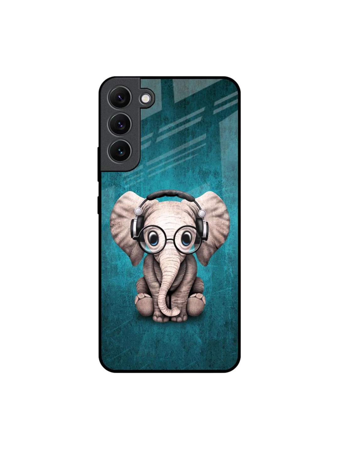 

QRIOH Adorable Baby Elephant Printed Samsung Galaxy S22 Plus Back Case, Teal