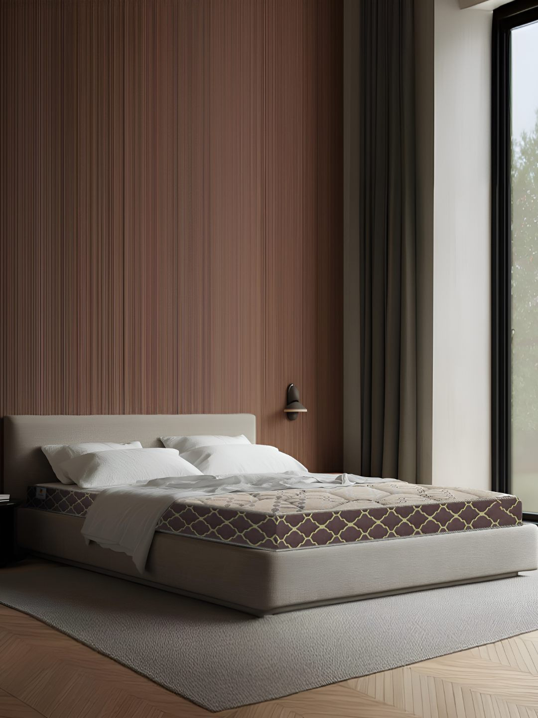 

Sleepwell Camel Brown & White Pro Fitrest Mattress