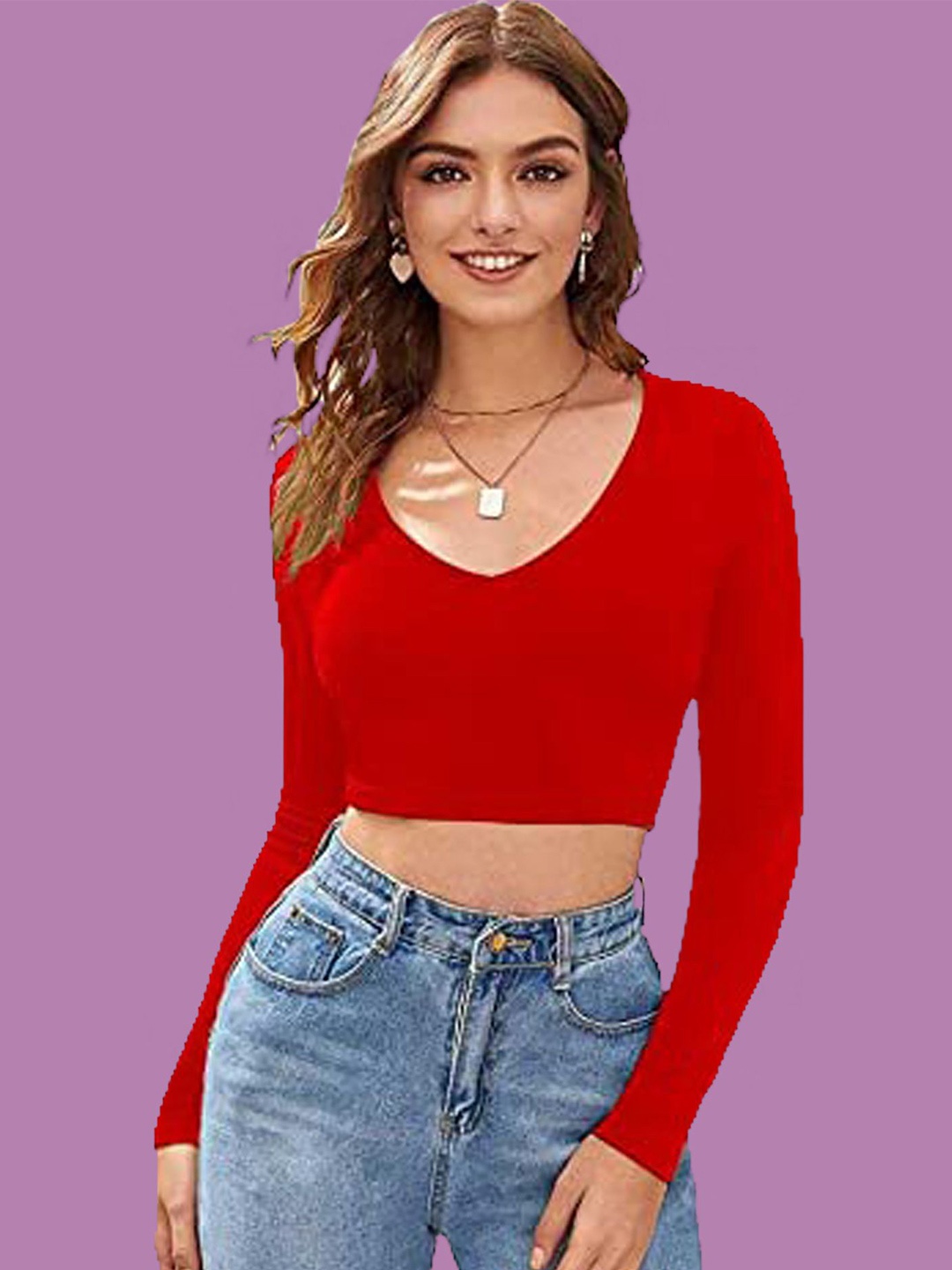 

Dream Beauty Fashion Crop Top, Red