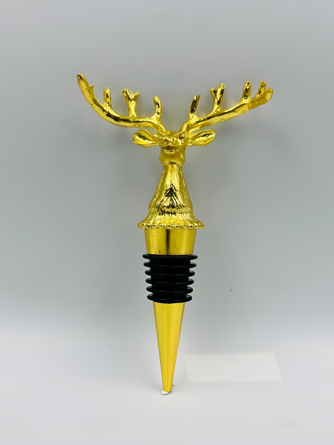 

Shreedah Majestic Gold Deer Head Wine Bottle Stopper & Opener
