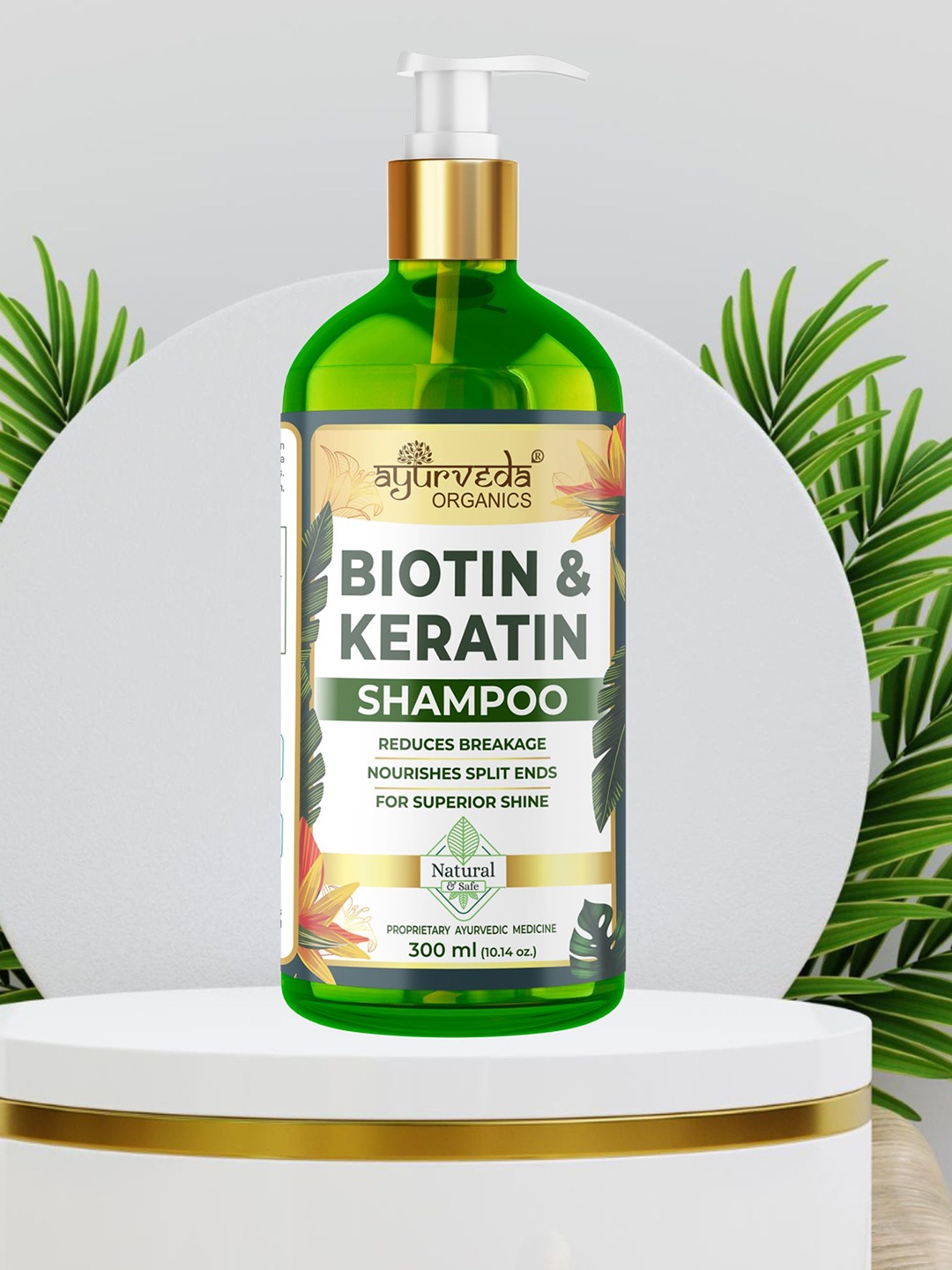

AYURVEDA ORGANICS Biotin Keratin Shampoo- 300 ml, Off white