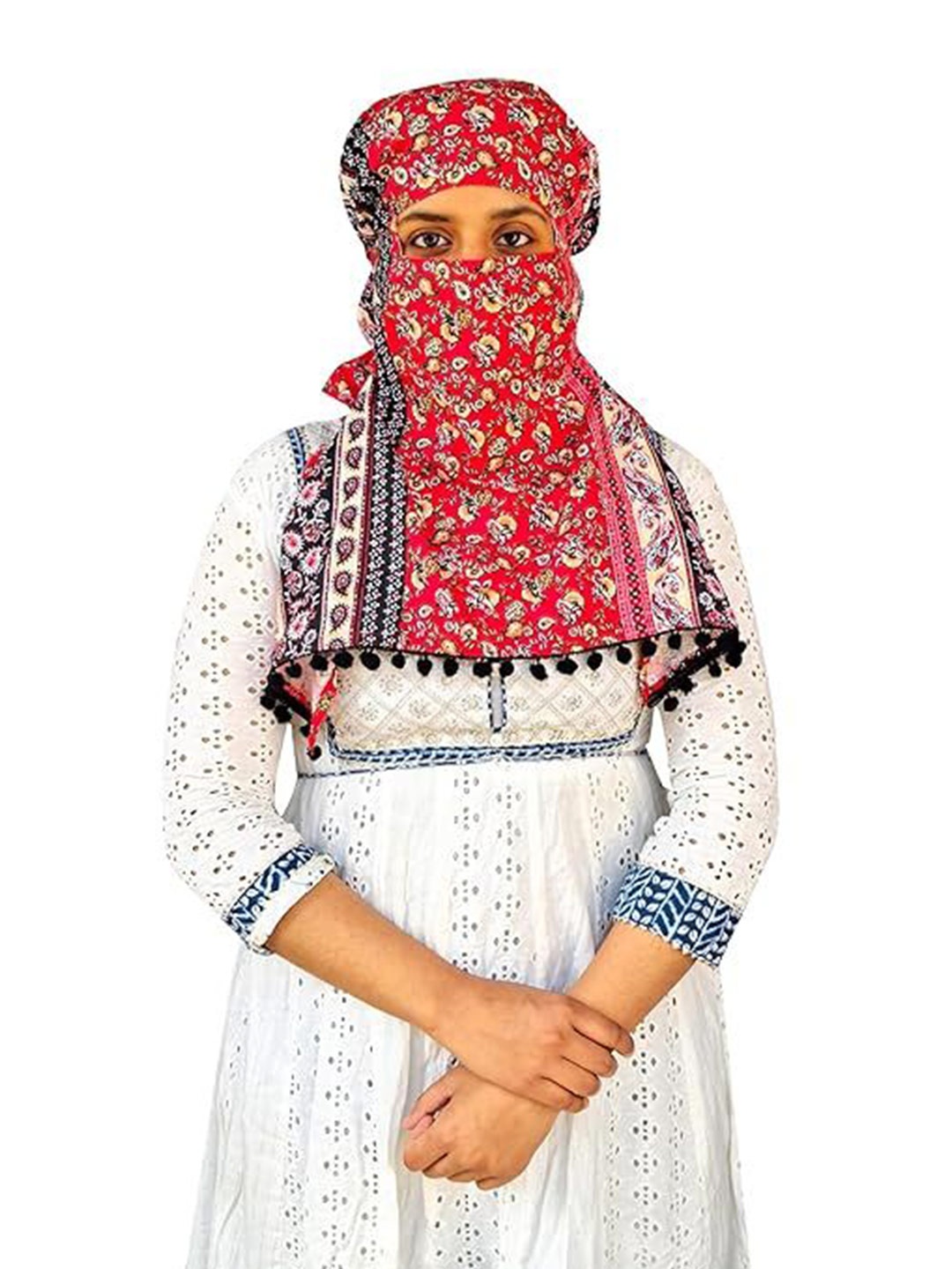 

SWITCHON Women Printed Scarf, Red