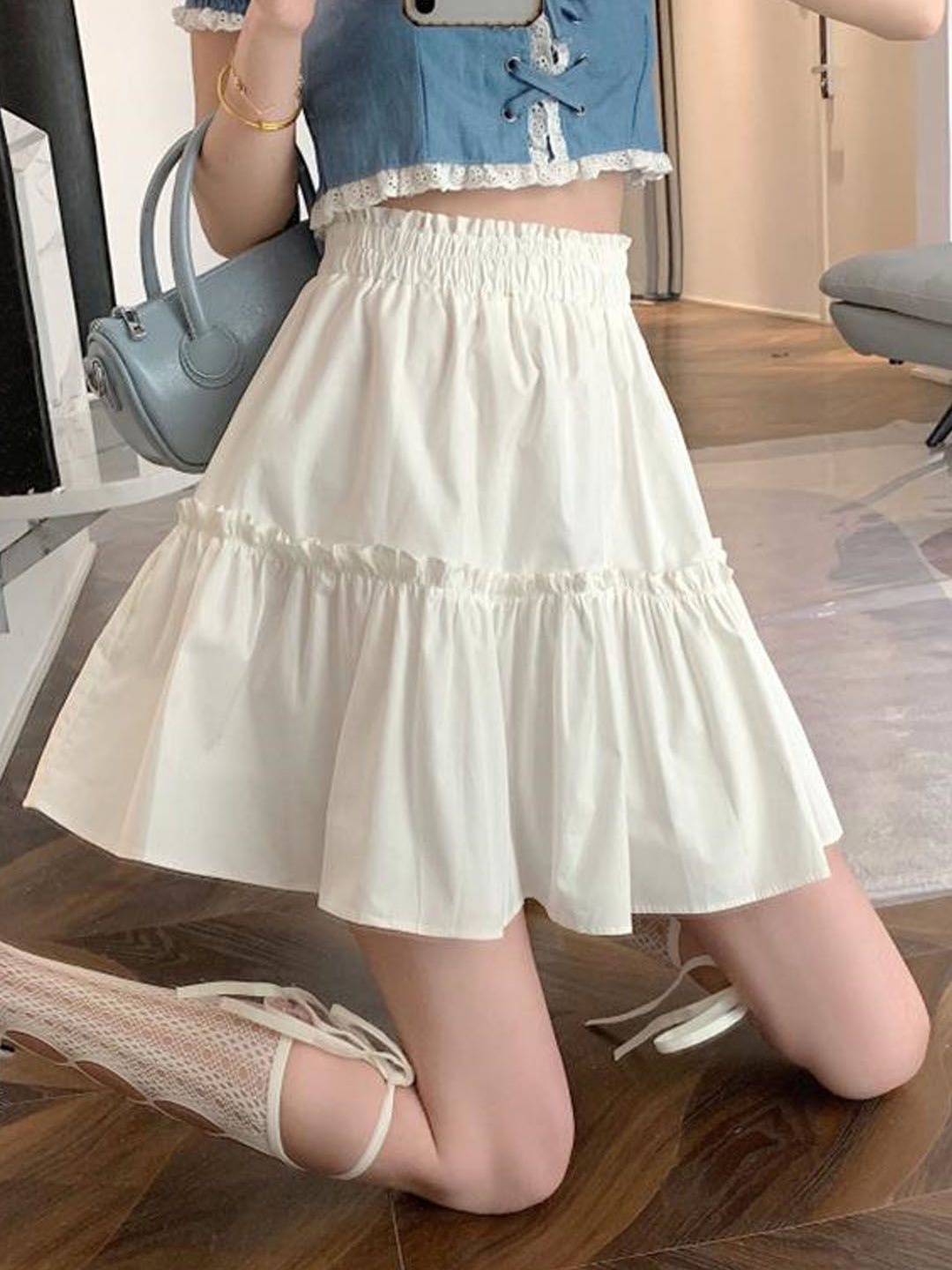

StyleCast A-Line Midi Skirt, White