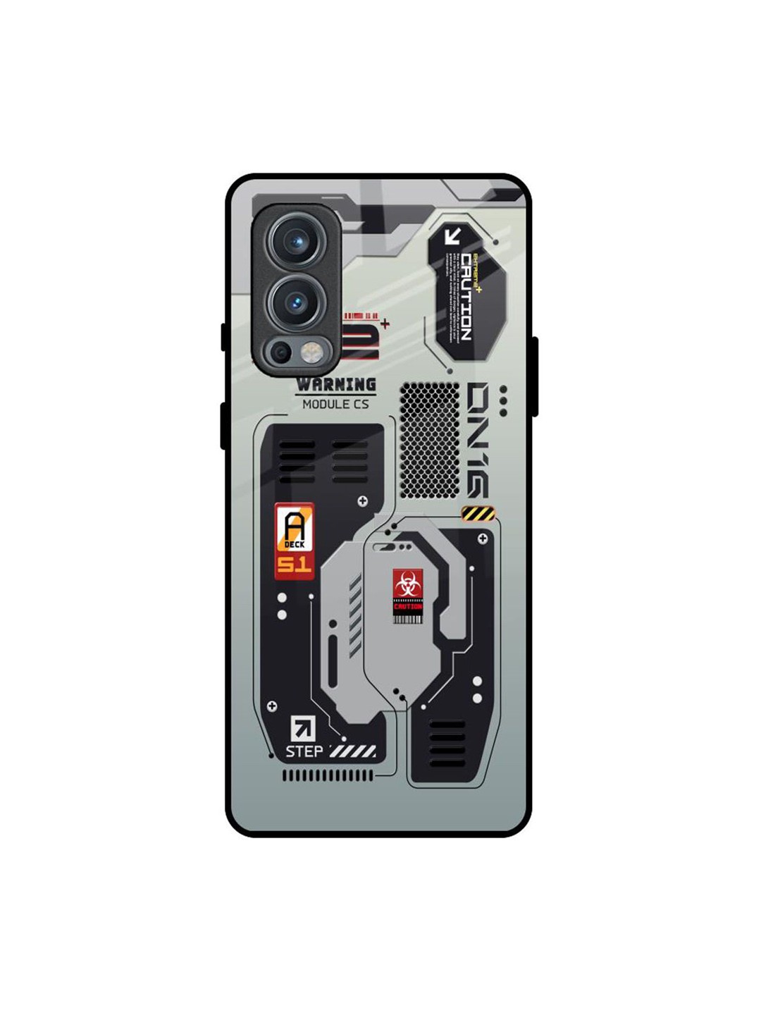 

QRIOH Techno Vibes Printed Oneplus Nord 2 Back Case, Grey