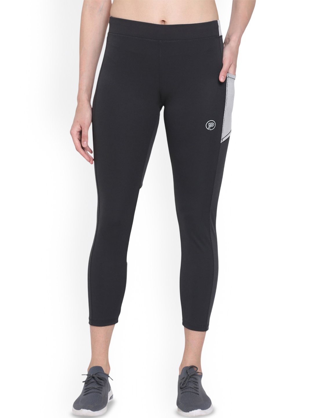 

Popster Colourblocked 4 Way High Rise Tights, Black