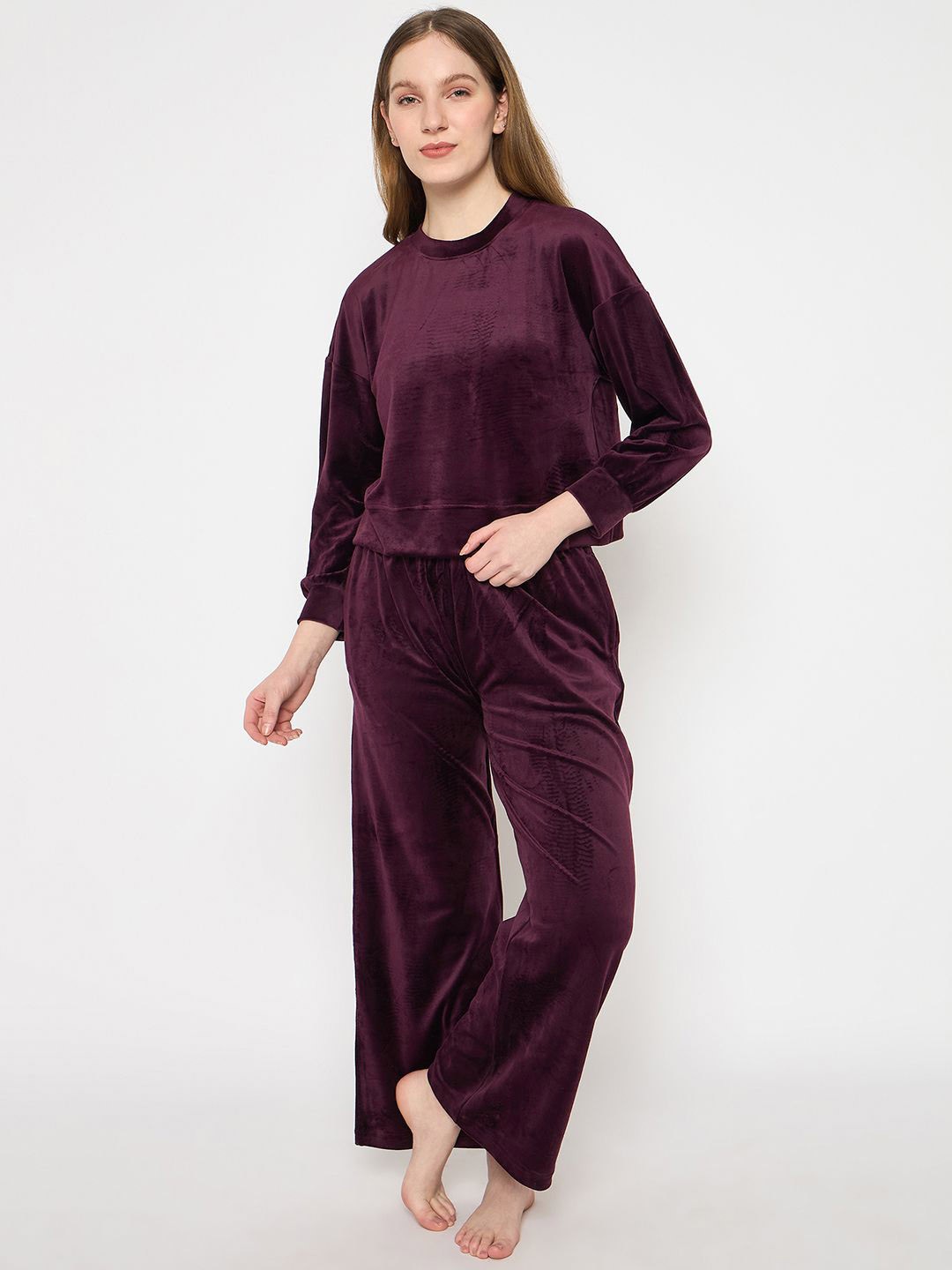 

Camey Women Night suit, Purple