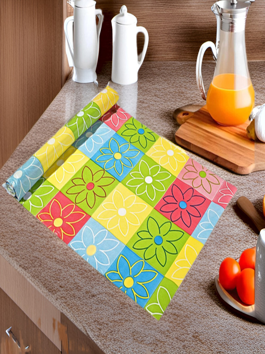 

REVEXO Multicoloured Set of 1 Water Resistant Shelf Liner Organisers, Multi