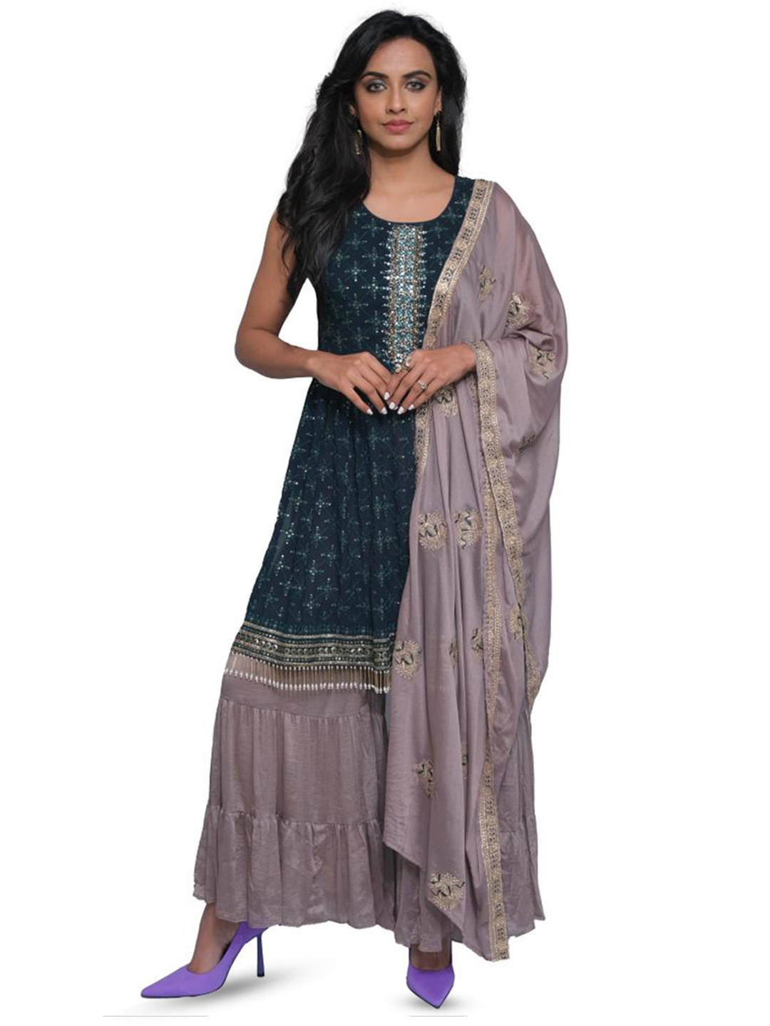 

URBAN KANYA Georgette Dress, Green