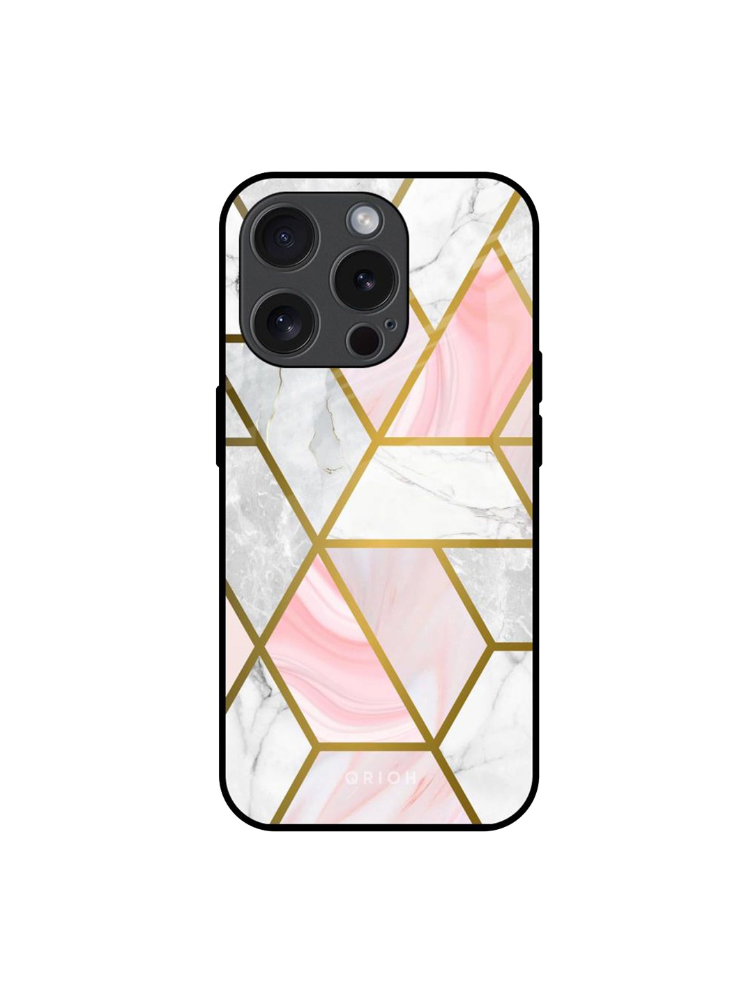 

QRIOH Quirky Printed iPhone 15 Pro Back Case Mobile Accessories, Pink