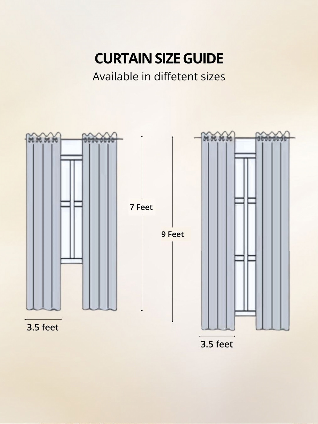 

Peepul Tree Beige & White Set of 2 Striped Cotton Door Curtain