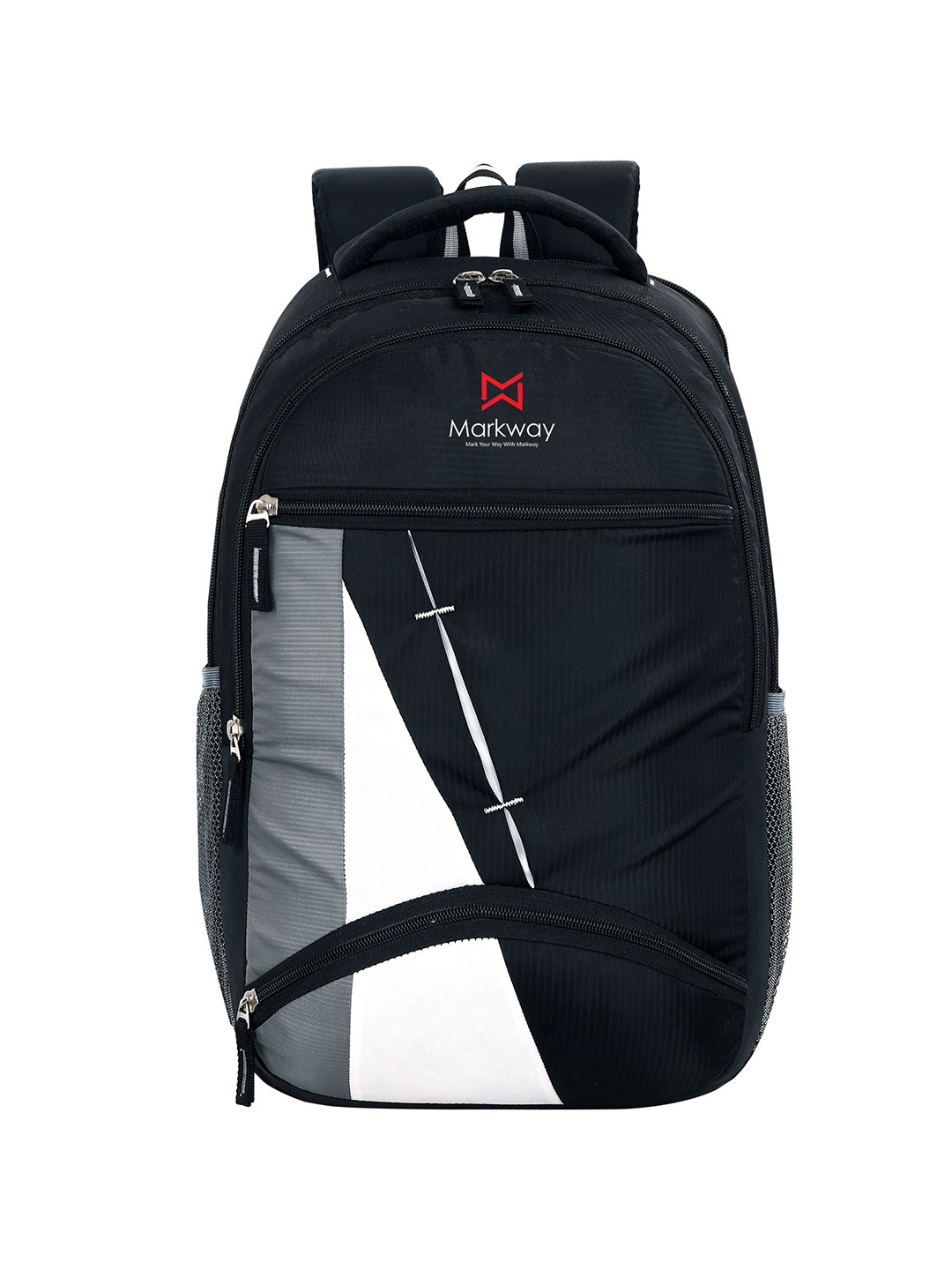 

MARKWAY Women Colourblocked Backpack, Black